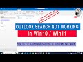 How to fix , outlook mail searching problem permanently two different ways || Microsoft Outlook