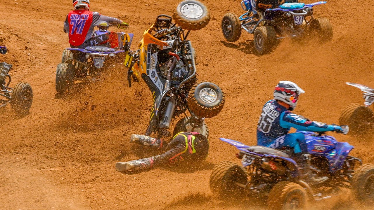 Adam Ulrich takes a Nasty Holeshot Crash during Pro-Am Moto 2 - YouTube