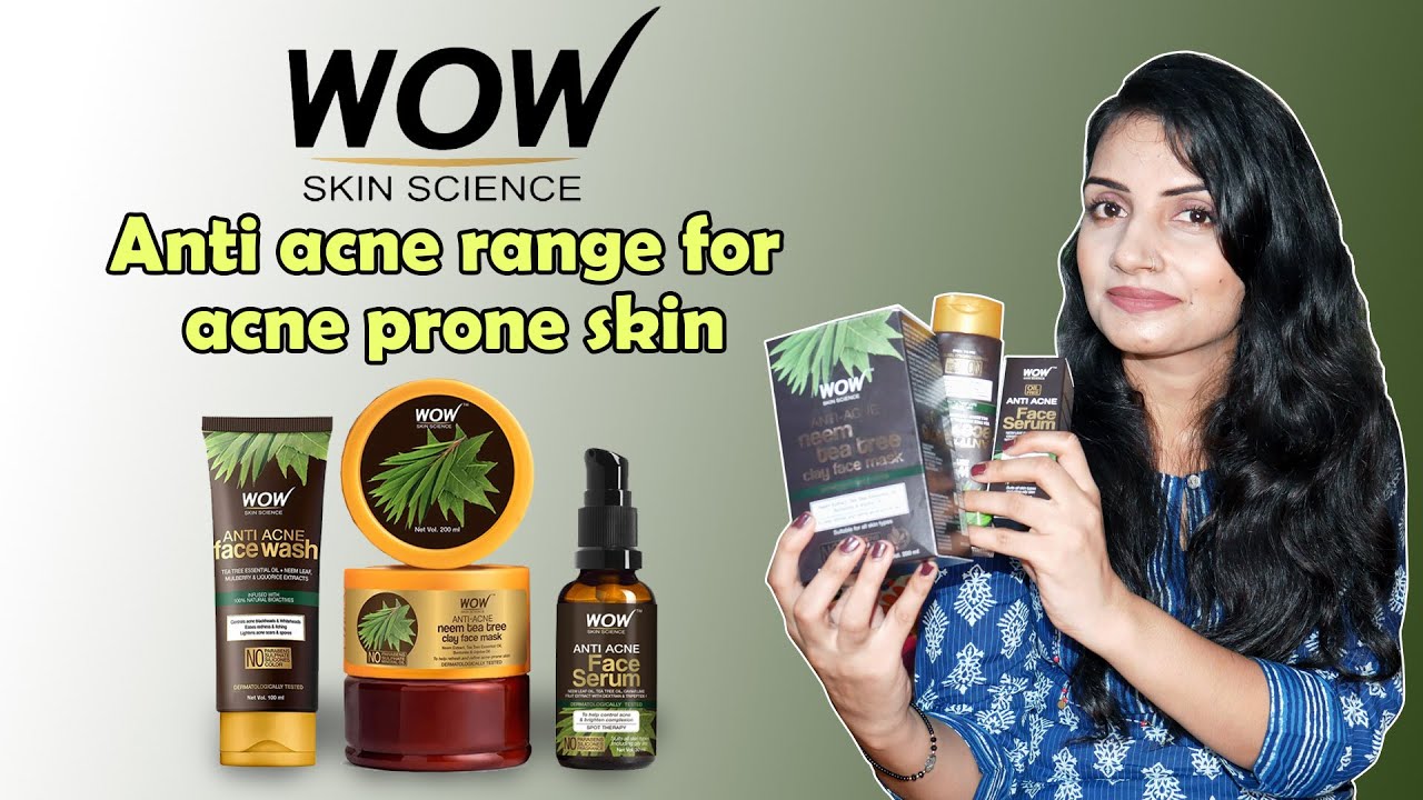 Wow anti acne range for acne prone skin Face wash, face pack, face