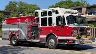 River Forest IL Fire Department Engine 213 & Ambulance 215 Responding