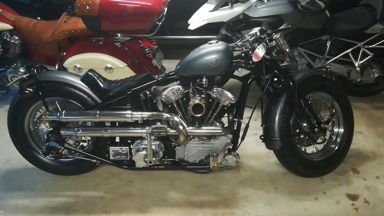 Zero T6 Knucklehead Kick Start Cold Engine Youtube