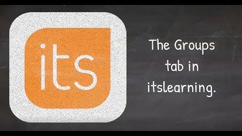 itslearning: The Groups Tab