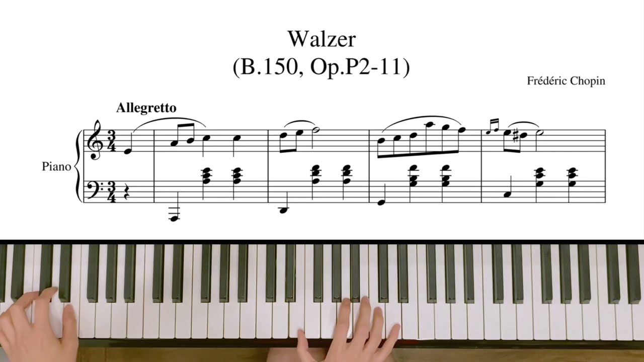 F. Chopin Waltz No. 19 in A Minor, Op. posth. b. 150 (쇼팽 가단조 왈츠) 피아노 악보 YouTube