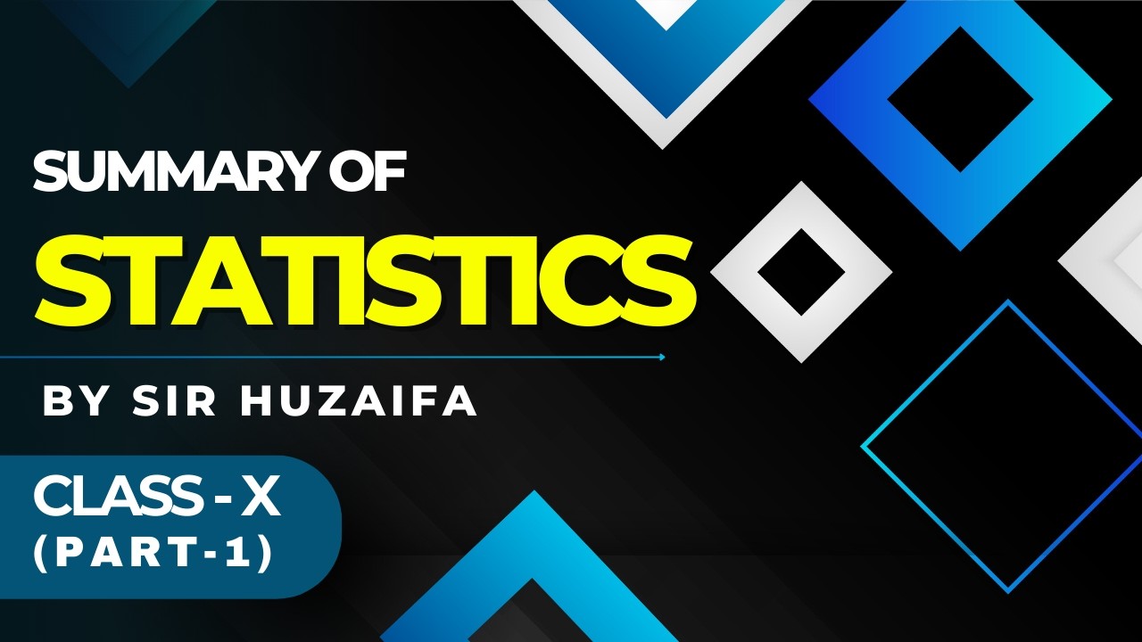 Statistics Hurdle? Master It in a Single Lecture Before Your Exam ( Part - 1 ) | Sir Huzaifa |