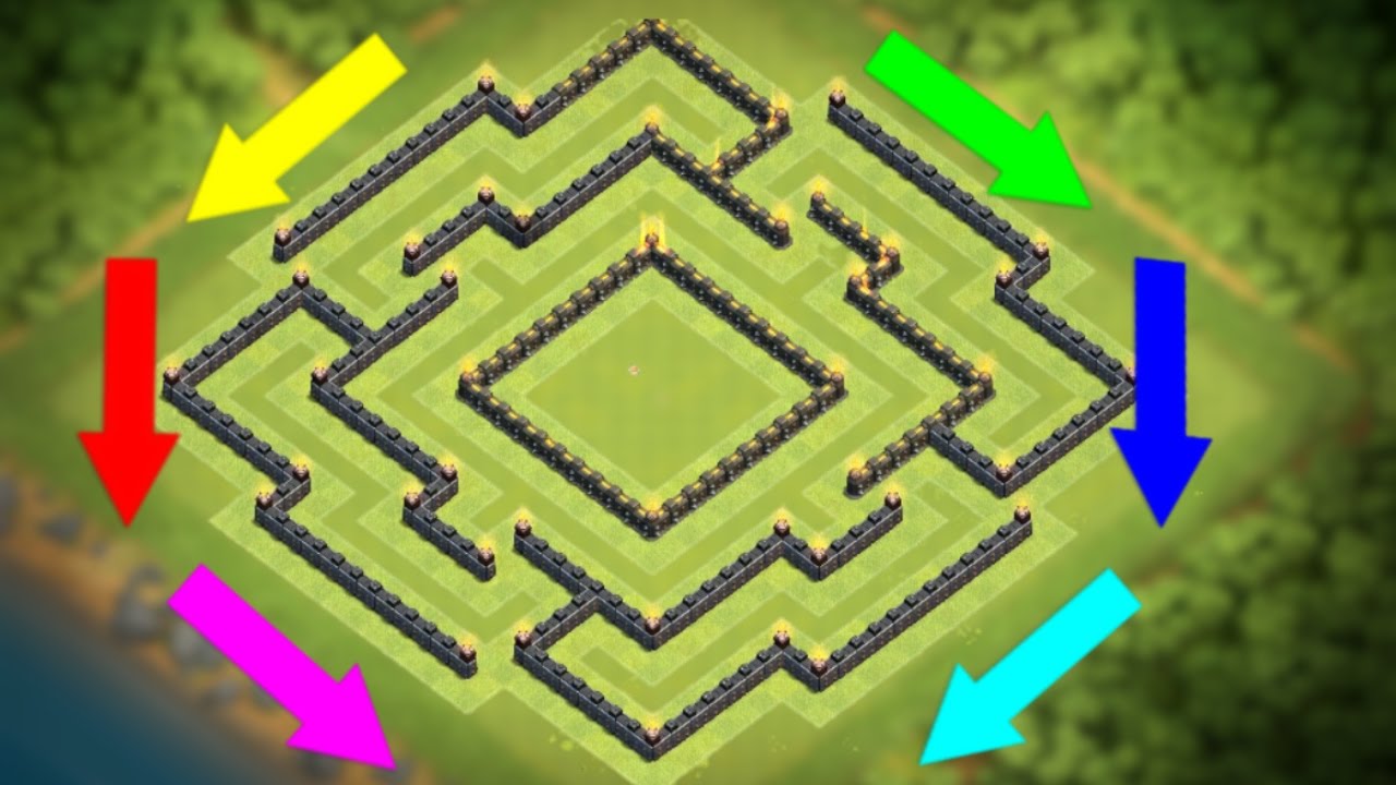 New "STRONGEST" Town Hall 9 Trophy/Hybrid Base (COC TH9) BEST!! 