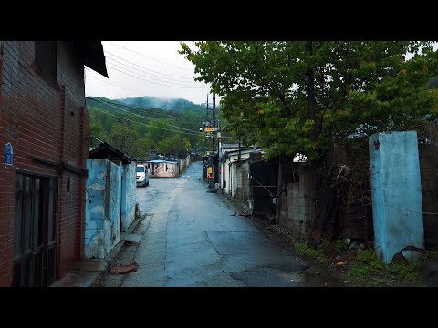 [<strong>4K</strong> <strong>Rain</strong> Walk] 이른아침, 봄을 재촉하는 봄비가 추적추적 내리는 조용한 마을. 비오는 백사마을
