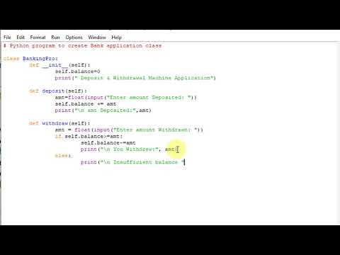Python program to create Bank application class