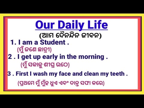 my daily life essay in odia