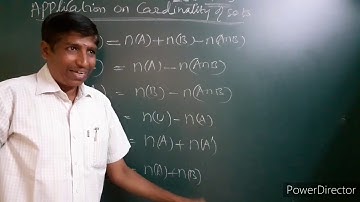 Application on cardinality of sets for 9 maths