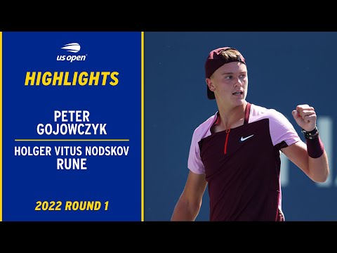 Peter gojowczyk vs. Holger vitus nodskov rune highlights | 2022 us open round 1