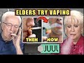 Elders react to vaping juul for the first time