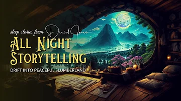 ALL NIGHT STORYTELLING & RAIN | Volume 01: Over 8 Hours of Bedtime Stories | No Ads | Black Screen