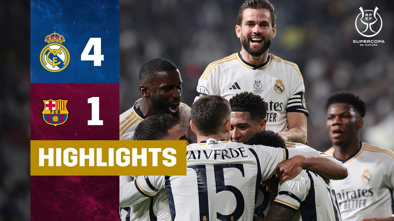Highlights: El Clasico | Supercopa de Espana | Real Madrid 4-1 ...