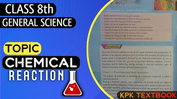 Unit:5 | Chemical Reactions | Grade 8 |  General Science | Peshawar Board |
