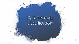 Classification Of Data Format