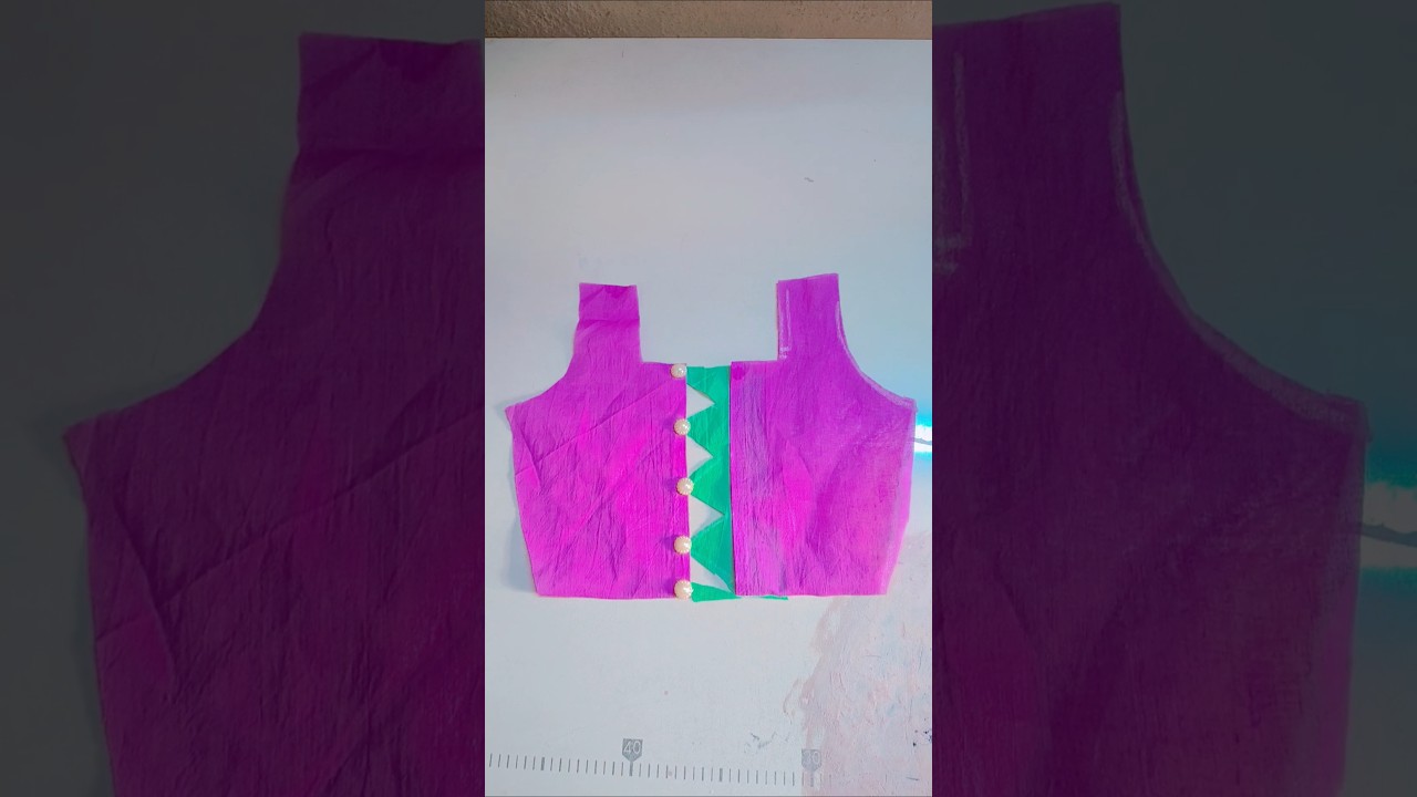 easy neck stylish papular blouse design cutting #blousedesign #shorts #short #ytshorts #viral #like