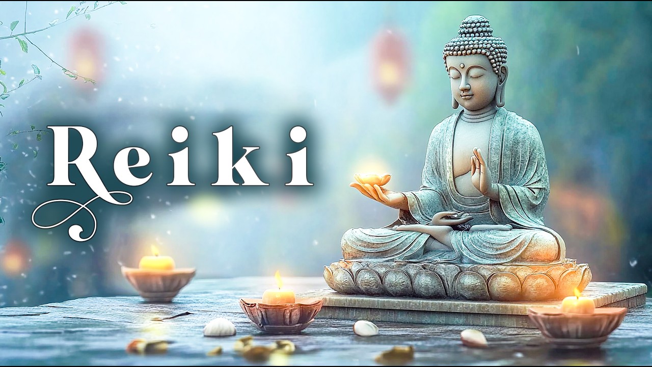 REIKI Music for Stress Relief (Release Tension) 🔔 Bell Every 3 Minutes | 1 Hour