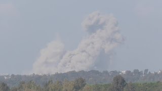 Gaza: nuages de fumée après des explosions dans le sud de l'enclave | AFP Images