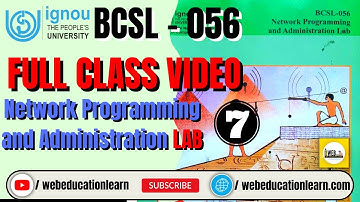 BCSL056 | #7 Network Programming and Administration Lab | PART-2 | #BCA #BCAOL #IGNOU #bcsl56