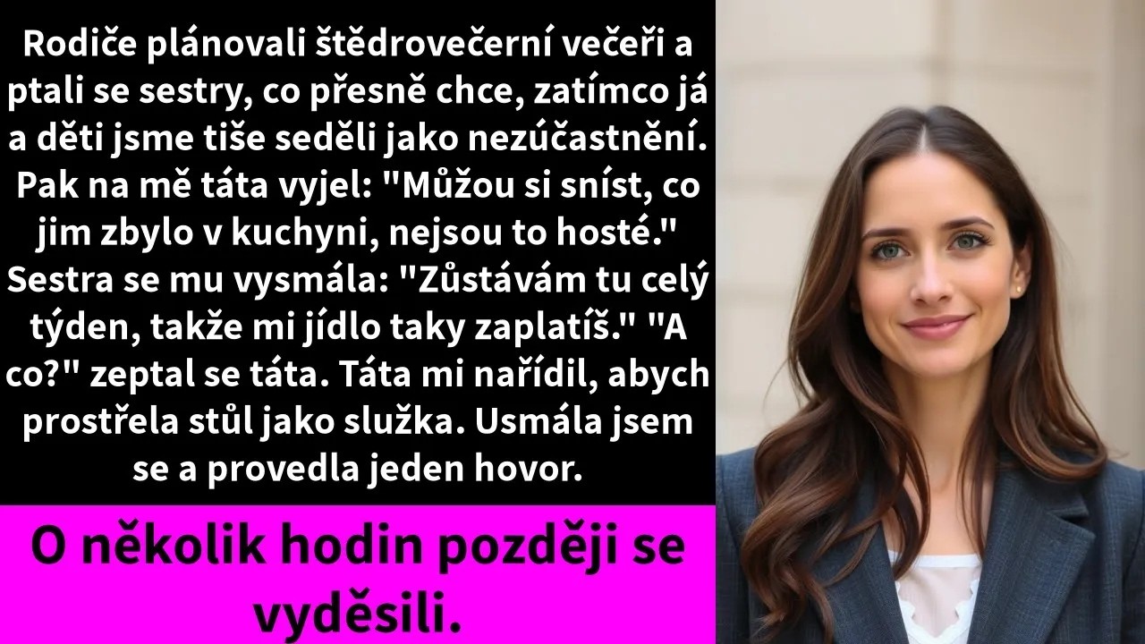 „Tvoje děti mohou jíst cokoli. Zbytky jsou v kuchyni. Protože to nejsou hosté." Ta věta mě zasáhla jako facka přímo před mými dětmi. Byl Štědrý večer, seděli jsme u prostřeného stolu v domě mých...