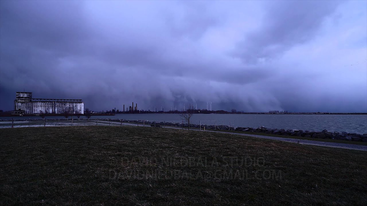 Lake Erie Lake Effect Snow Buffalo, NY 1/11/2016 - YouTube