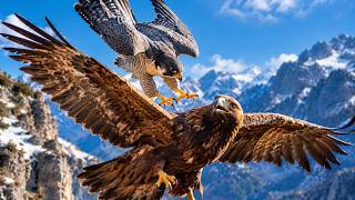 Peregrine Falcon vs Golden Eagle — A Mother’s Fight to Save Her Chicks | Wildlife Documentary News