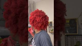 Temporary Red on 4c hair ❤️‍🔥 // hair paint wax  #4chair #naturalhair #hairwax #hairpaintwax