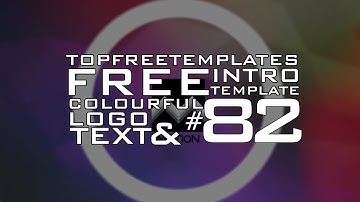 FREE After Effects Intro: Colourful Logo & Text #82 w/ Tutorial