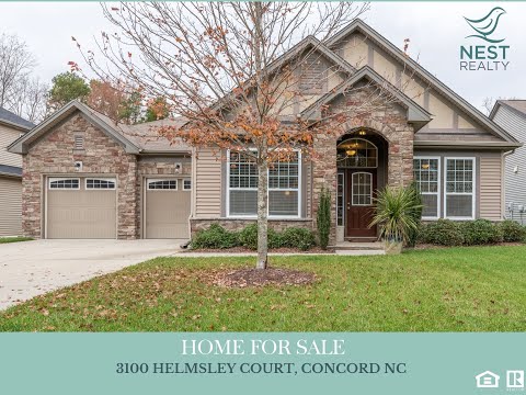 3100 Helmsley Court, Concord, NC home video tour