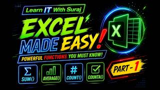 SUM, AVERAGE, COUNT &amp; COUNTA in Excel |Excel Basic Functions Explained: SUM, AVERAGE, COUNT, COUNTA