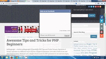 add facebook popup window in blogger