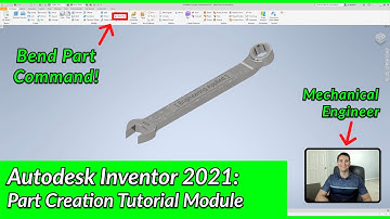 Bend Part Command - Autodesk Inventor Part Tutorial | Autodesk Inventor 2021 IN DEPTH