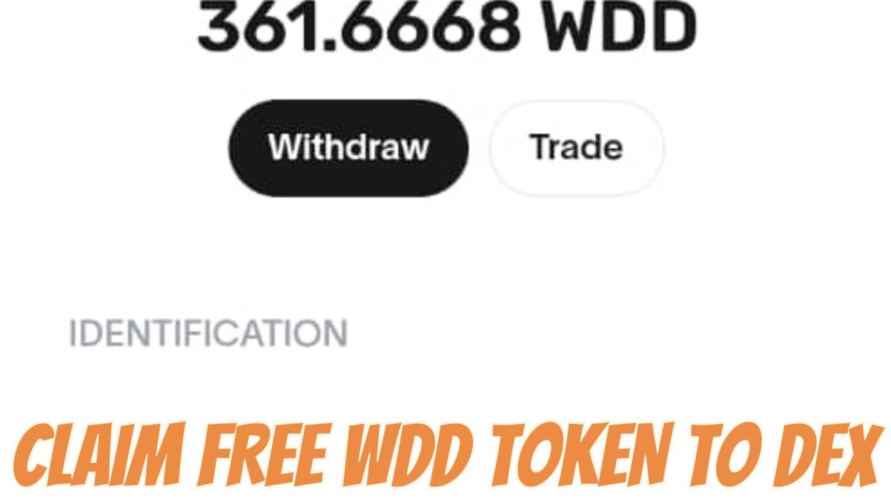 GET FREE WDD TOKENS DIRECTLY TO YOUR DEX EXCHANGE ACCOUNT!