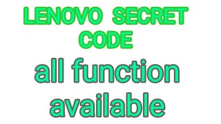 lenovo secret codes screenshot 5