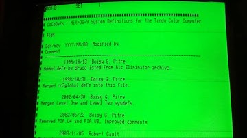 TRS-80 Color running NitrOS-9 on 80-column cartridge
