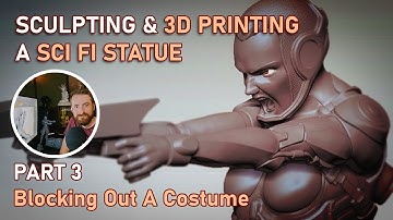 Sculpting a Sci Fi Statue - Zbrush Walkthrough (Intermediate) - Part 3: Blocking Out a Costume