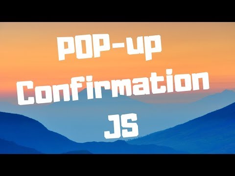 Pop-up de confirmation JS