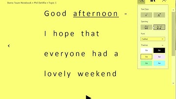 Student - Immersive Reader (OneNote Desktop App)