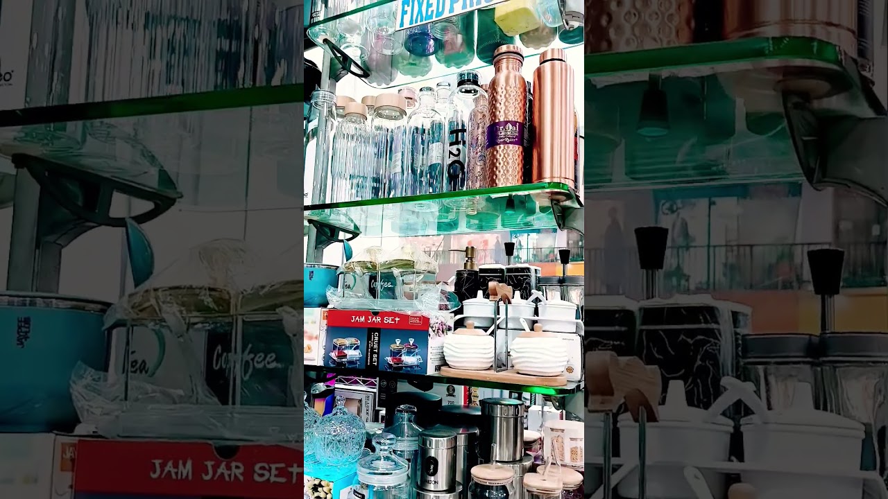 ALL GLASS BOTTLE COPPER BOTTLE PICKLE JAR GLASS STORAGE CONTAINER