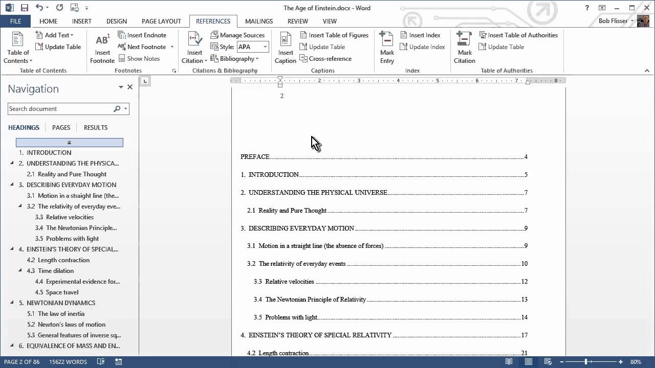 How To Create A Table Of Contents In Microsoft Word