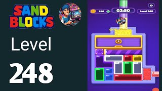 Sand blocks drop puzzle level 248  solution and walkthrough 