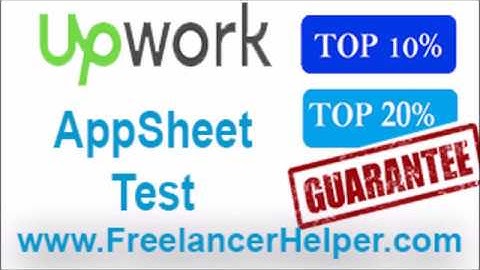 Pass Upwork AppSheet Test answers-TOP 10%