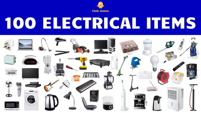 Common Household Appliances and Devices Names with Pictures and correct  pronunciation 
