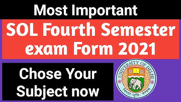 SOL 4th semester exam form Released 2021 | Ameeninfo