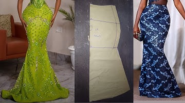 How to Draft and Cut a Mermaid Skirt | Mermaid Gown | BEGINNERS FRIENDLY TUTORIAL.
