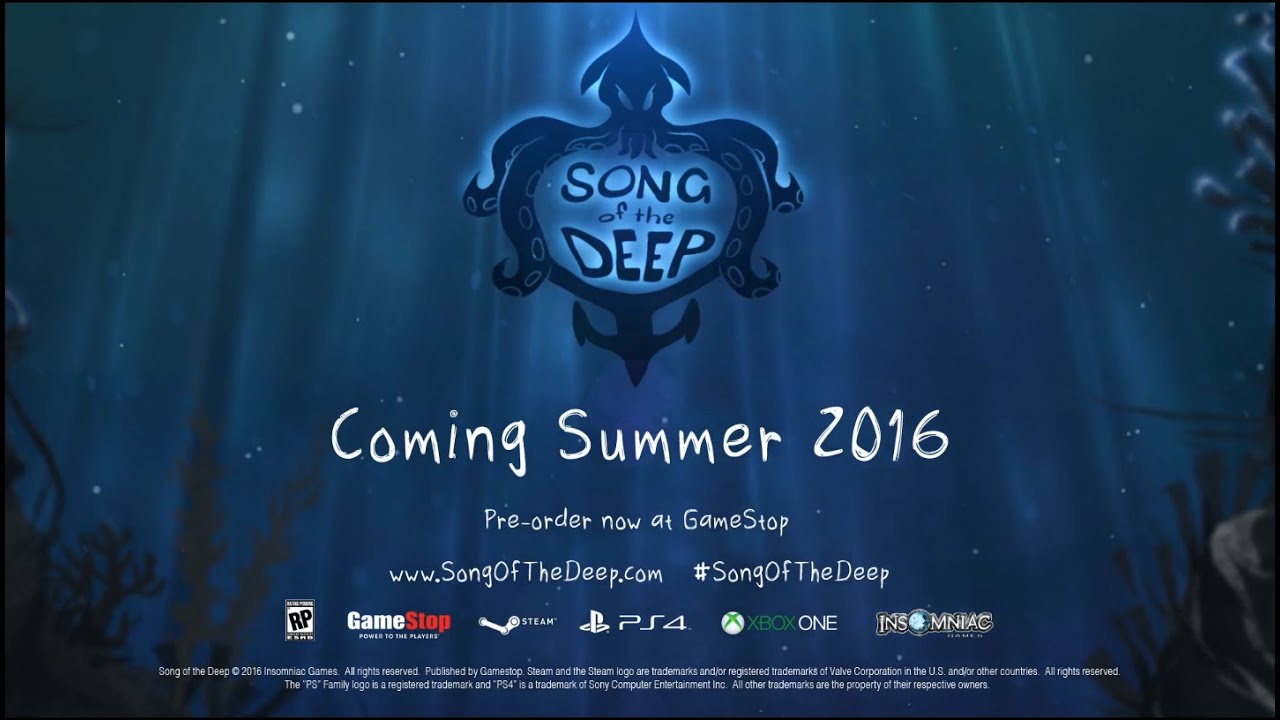 Out of the deep adrian carson. Insomniac games игры. insomniac games logo игры. song of the deep. song of the deep ps4.