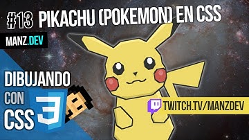 ⚡ Pikachu con HTML + CSS ⚡ MANZ.DEV - DIBUJANDO CON CSS #13