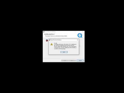 windows quicktime installer error