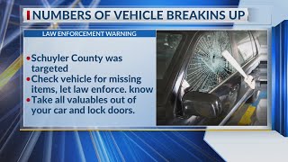 Officials warn of vehicle break-ins in Finger Lakes region, seek tips