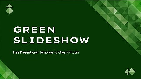 Free Green Slideshow for PowerPoint & Google Slides by GreatPPT